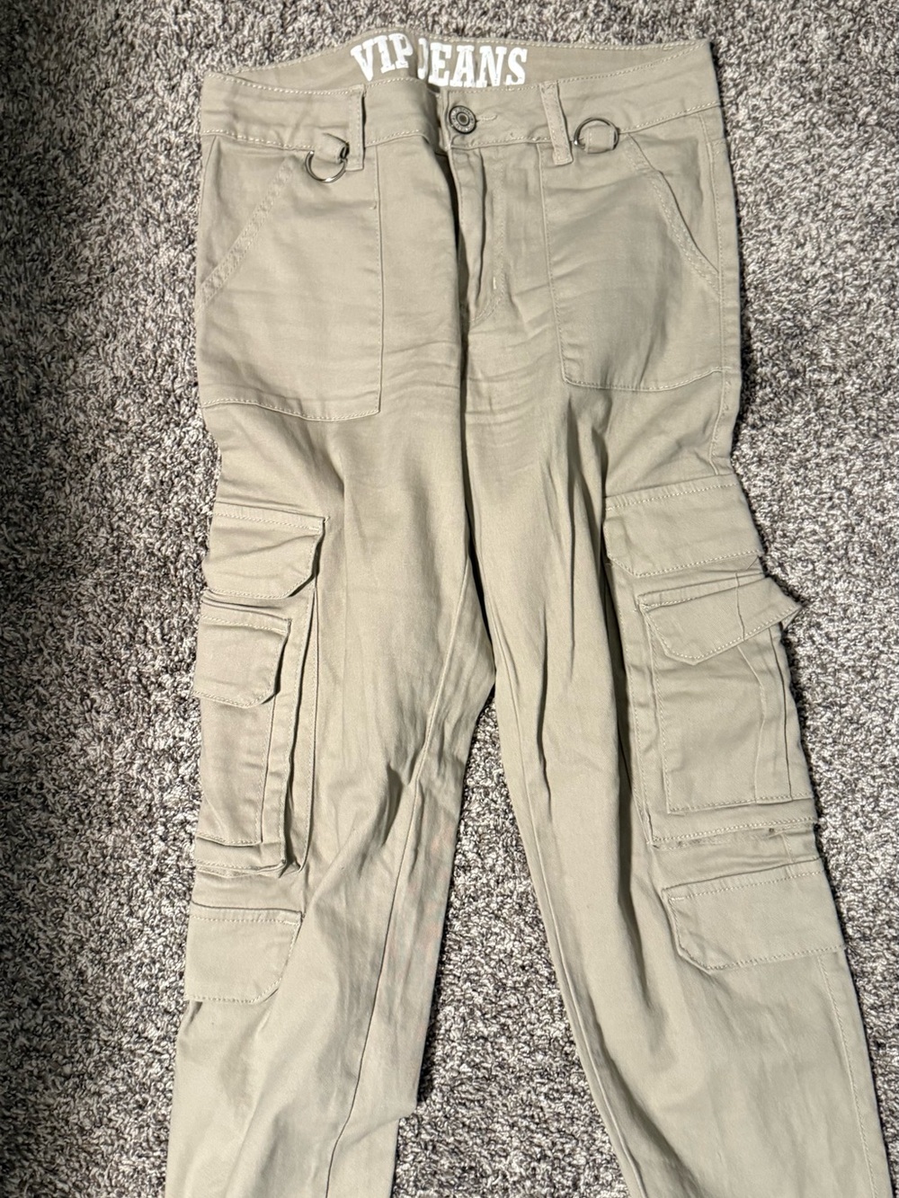 VIP Jeans womens Cargo Pants in Khaki